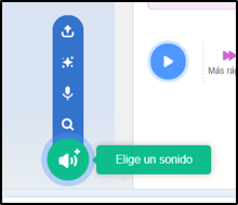 Botón de Scratch. Elige un sonido