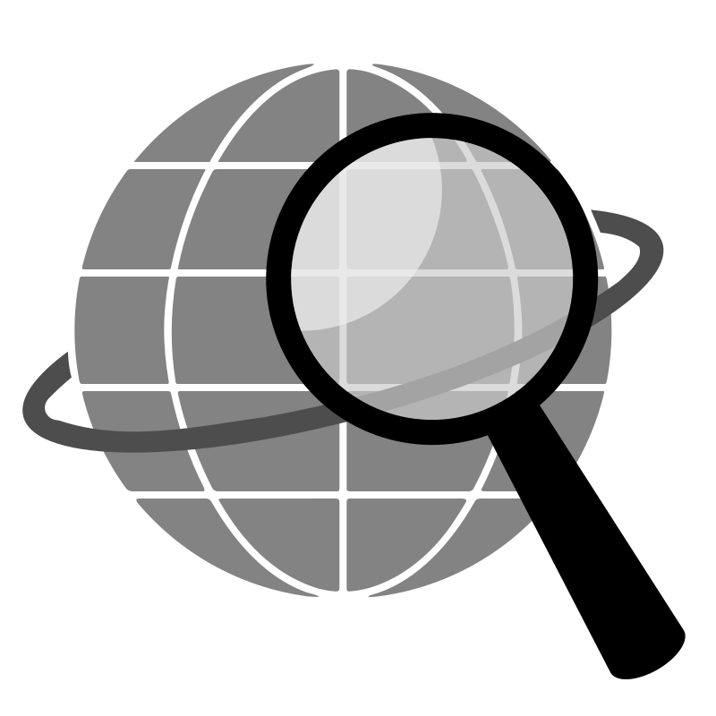 La imagen muestra un globo planetario bajo una lupa